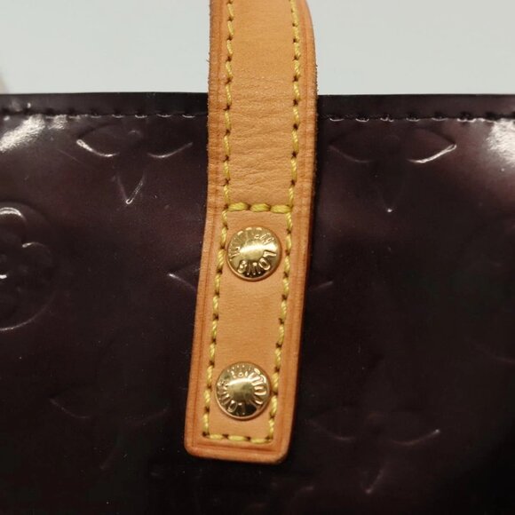 LOUIS VUITTON Monogram Vernis Reade PM Hand Bag Amarante - Picture 10 of 16